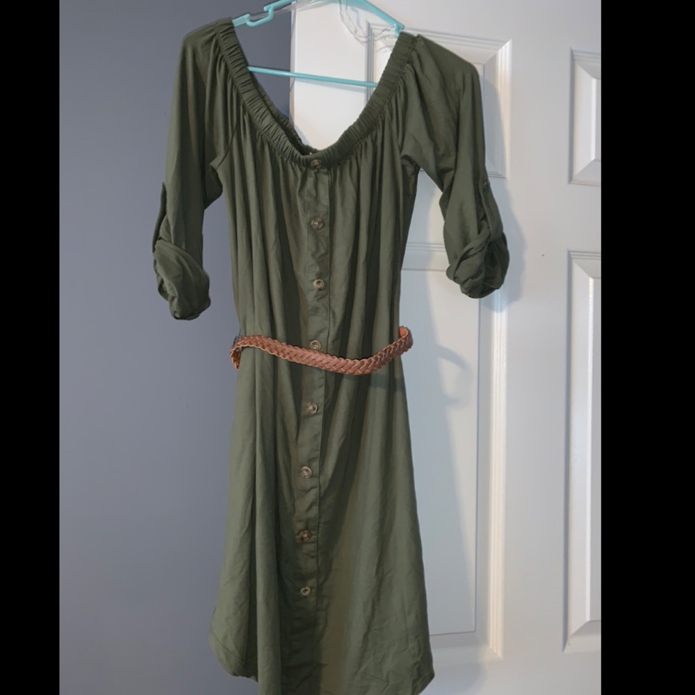 Olive green dress